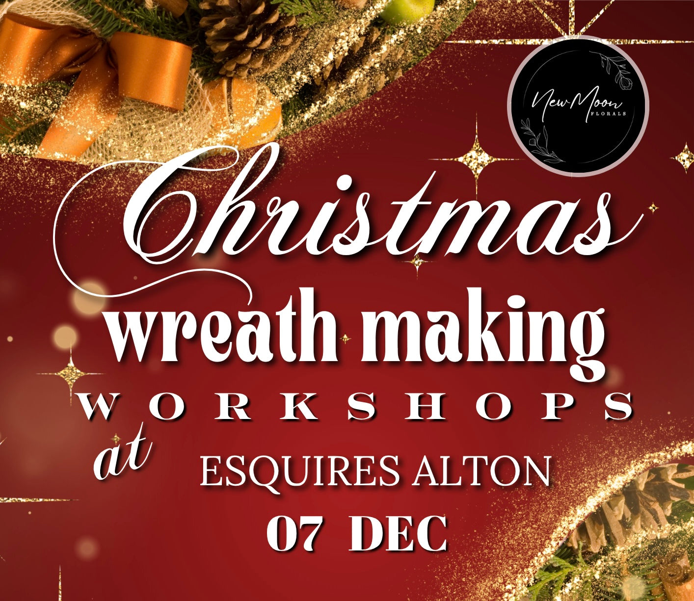 Christmas wreath making at Esquires Alton - 7th December 2025